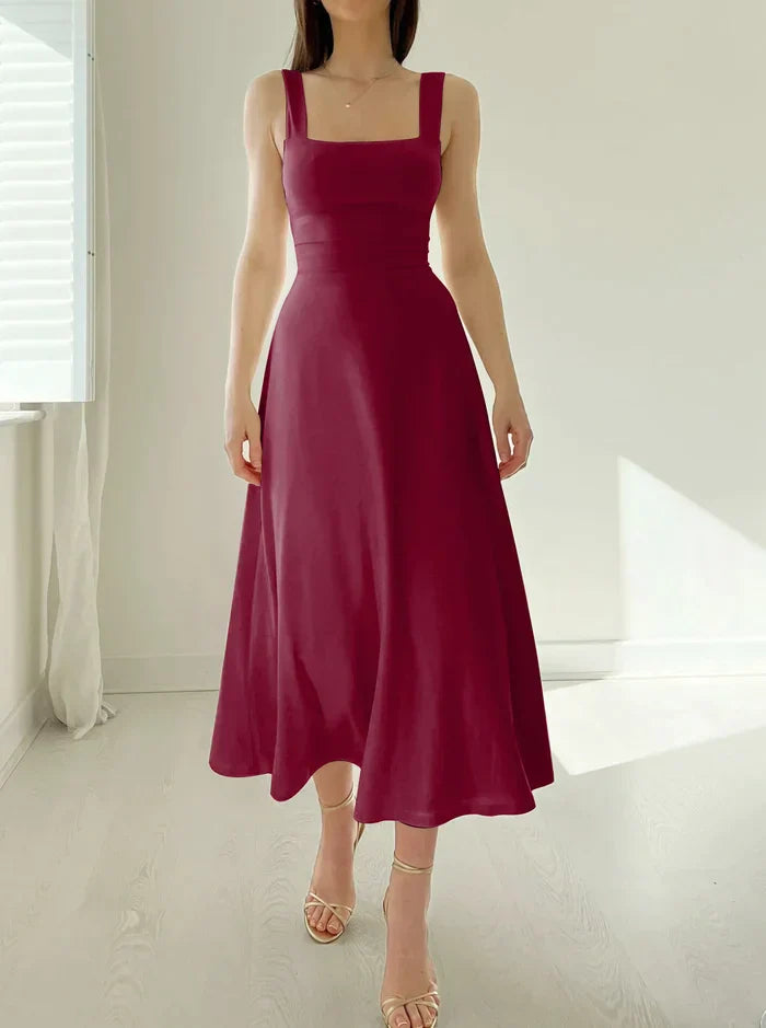 Sommerkleid mit quadratischem Ausschnitt - Jela