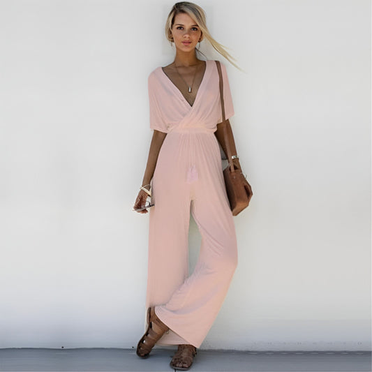 Sexy und raffinierter Jumpsuit mit V-Ausschnitt - Norah