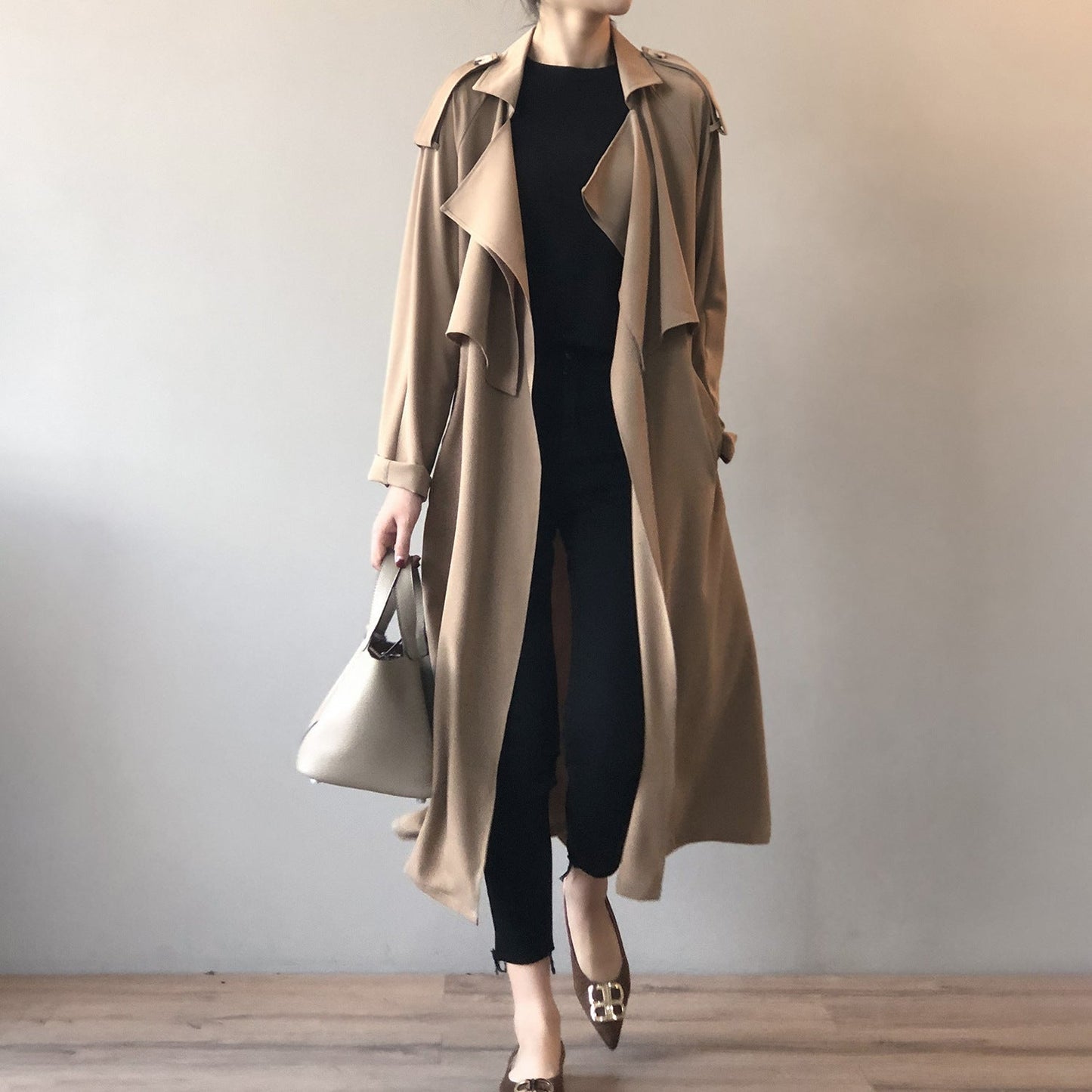 Damen Retro Baggy Trenchcoat für den Winter - Maria