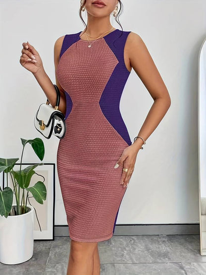 Zweifarbiges Bodycon-Kleid - Jara