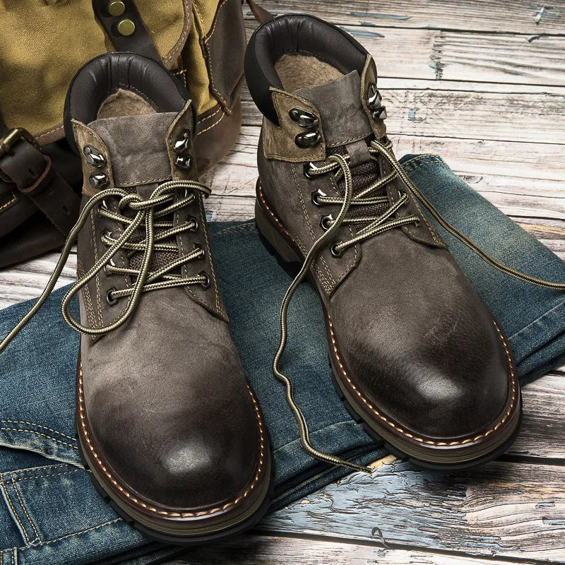 Winterstiefel aus echtem Leder für Männer - Wiel