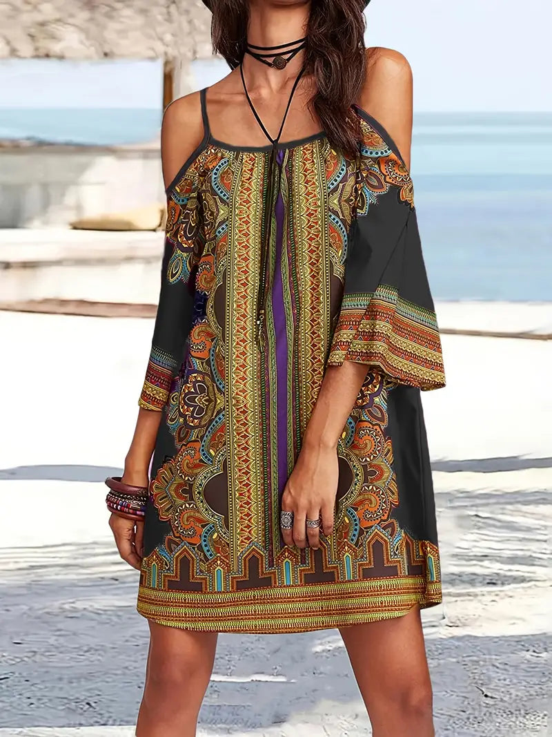 Buntes Boho-Sommerkleid - Belia