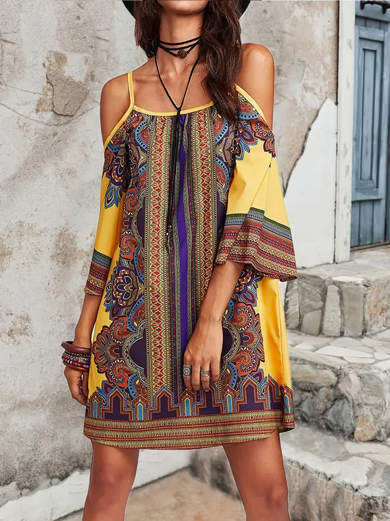 Buntes Boho-Sommerkleid - Belia