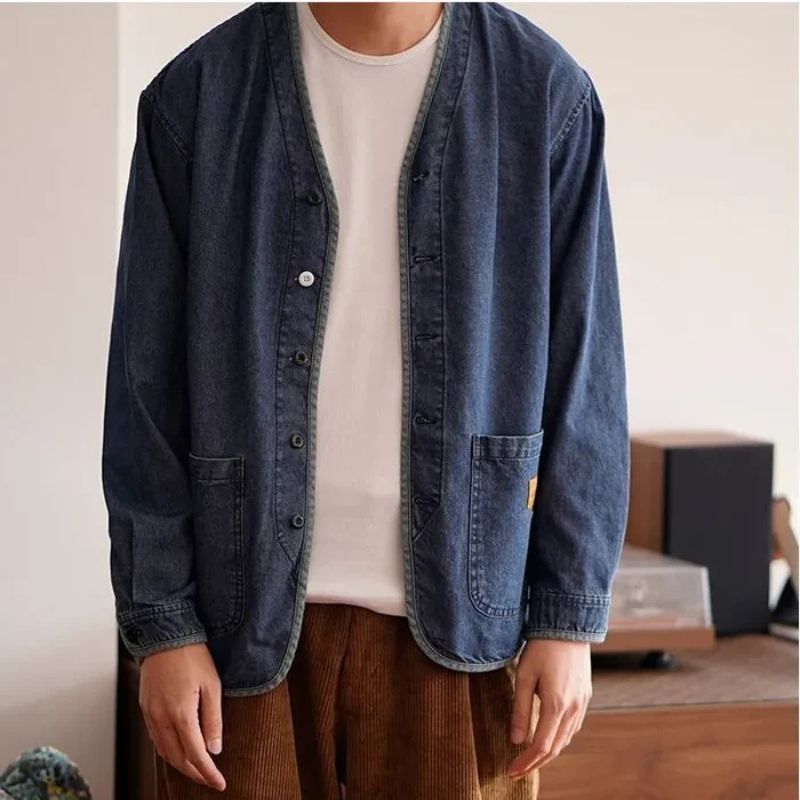 Französische Vintage Denim Jacke Für Männer - Eric