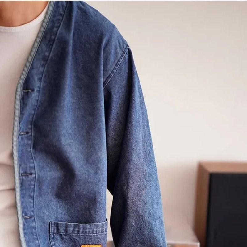 Französische Vintage Denim Jacke Für Männer - Eric