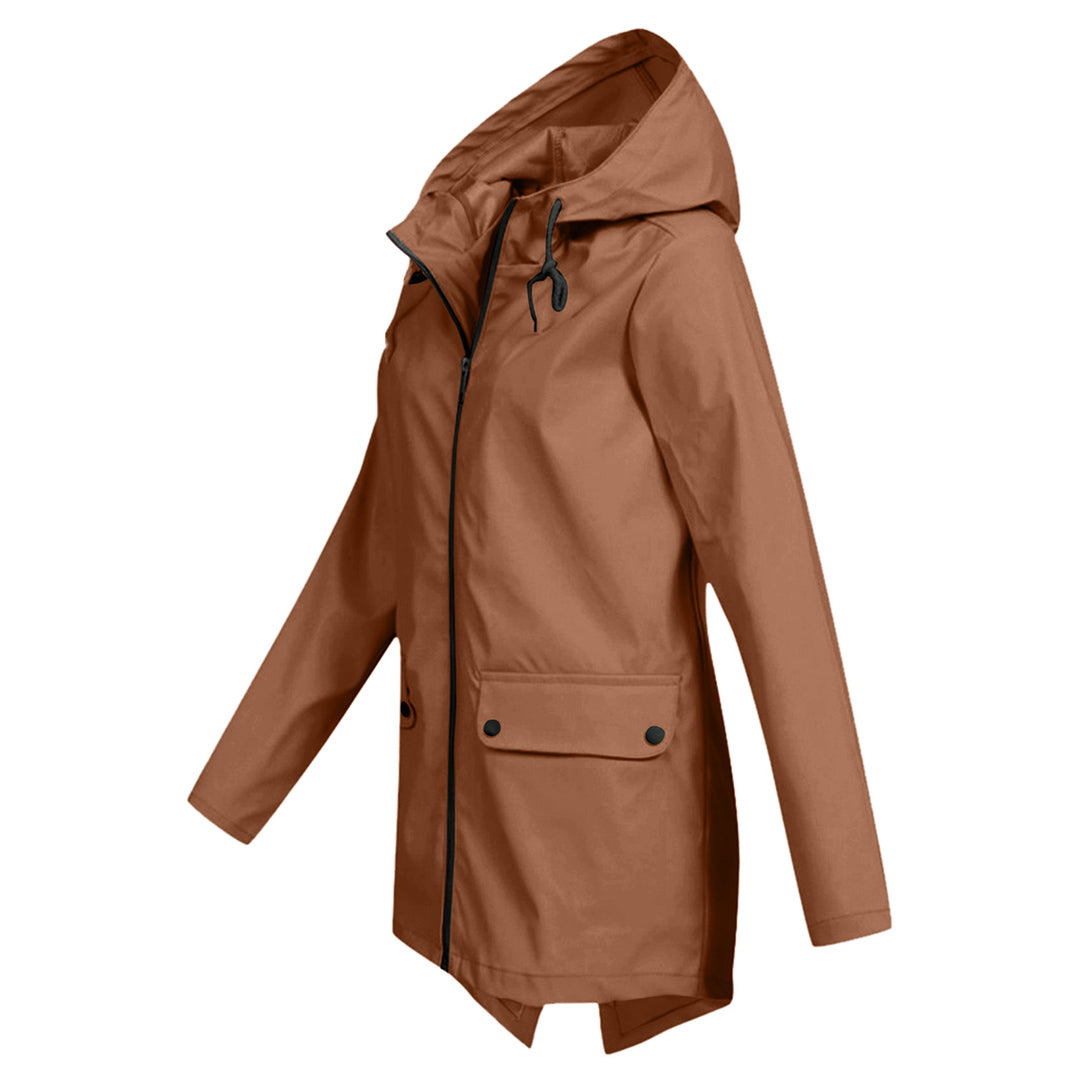 Lange elegante Regenjacke für Frauen - Isa