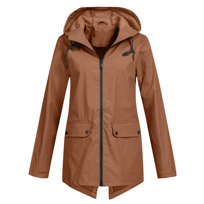 Lange elegante Regenjacke für Frauen - Isa