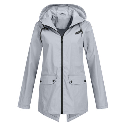 Lange elegante Regenjacke für Frauen - Isa