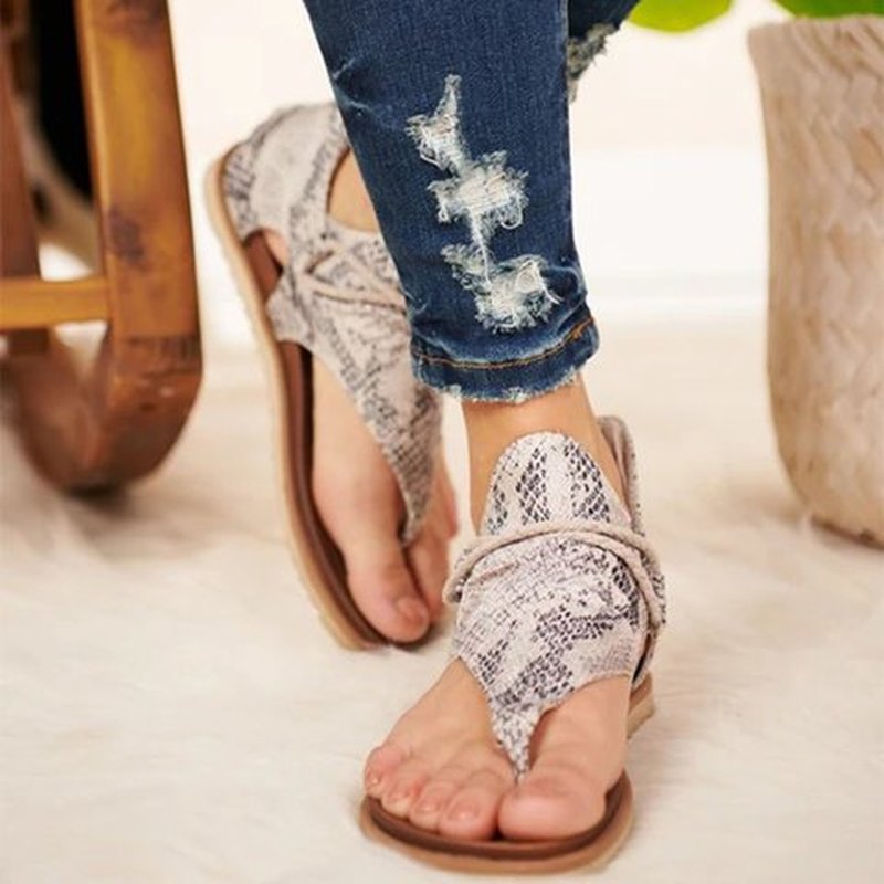 Boho-Sandalen mit Tiermuster - Lilly