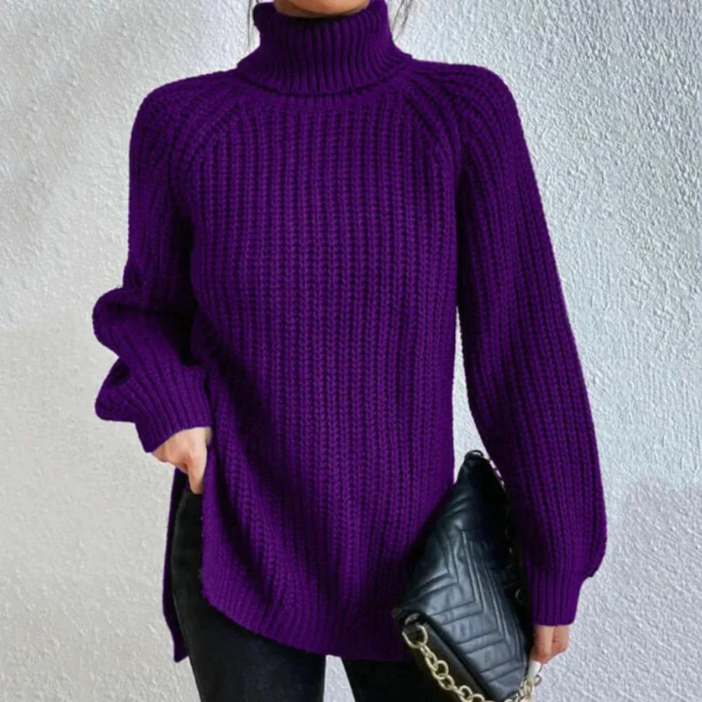 Eleganter Rollkragen-Strickpullover - Kaliyah