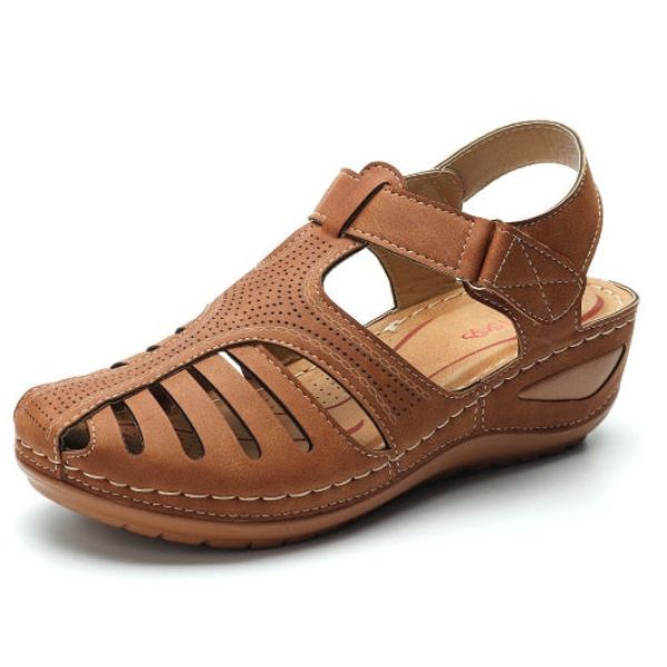 Orthopädische Sandalen aus Leder im Vintage-Stil - Mele