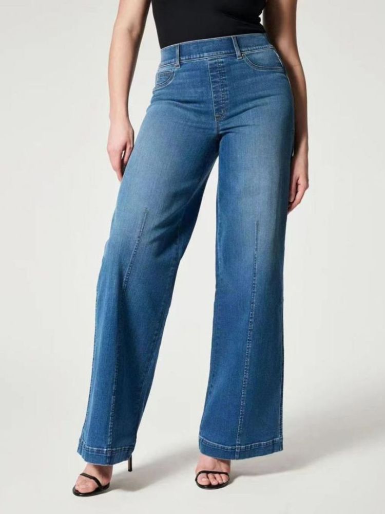 Pull-On Jeans mit weiten Beinen - Neri