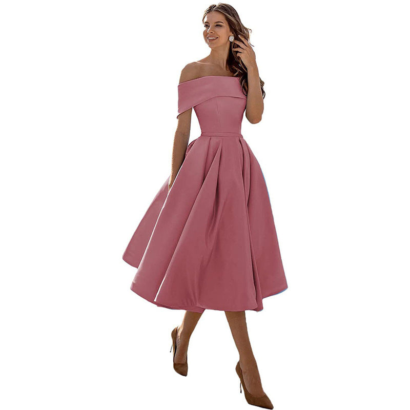 Elegantes Partykleid aus Satin - Abony