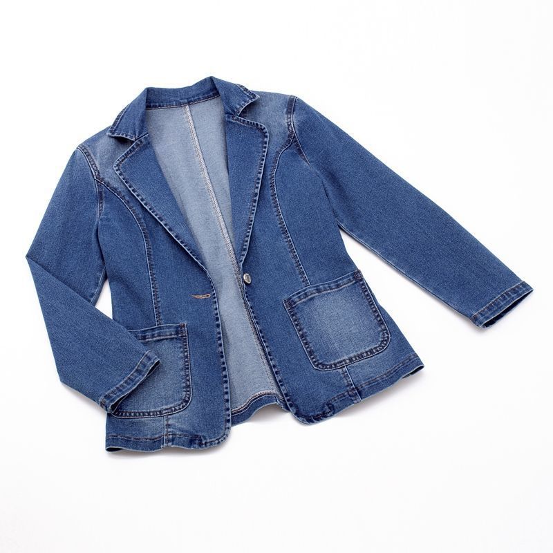 Klassische Denim-Blazer-Jacke für Frauen - Hedy