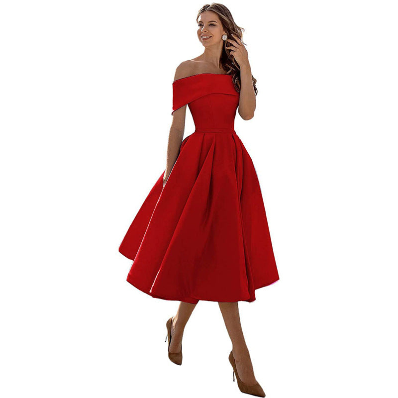 Elegantes Partykleid aus Satin - Abony