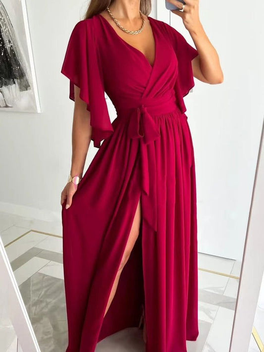 Elegantes Maxikleid mit Schlitz - Polina