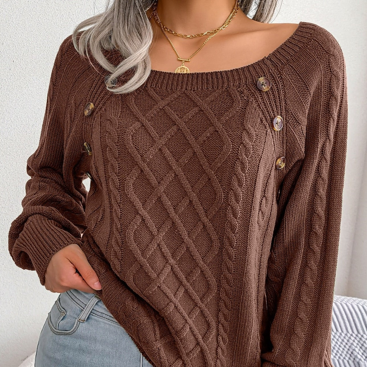 Stilvoller Strickpullover für Frauen - Adelinda