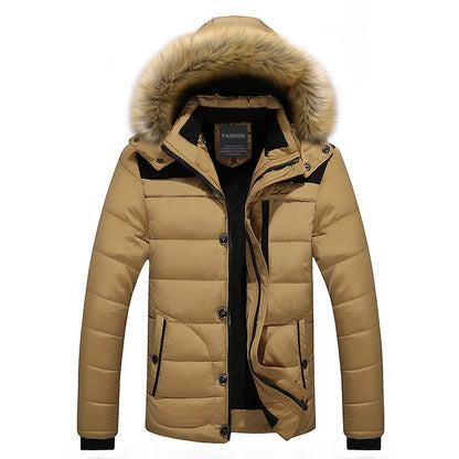 Winter-Pelzkragen-Parka mit Kapuze für Männer - Elmeric