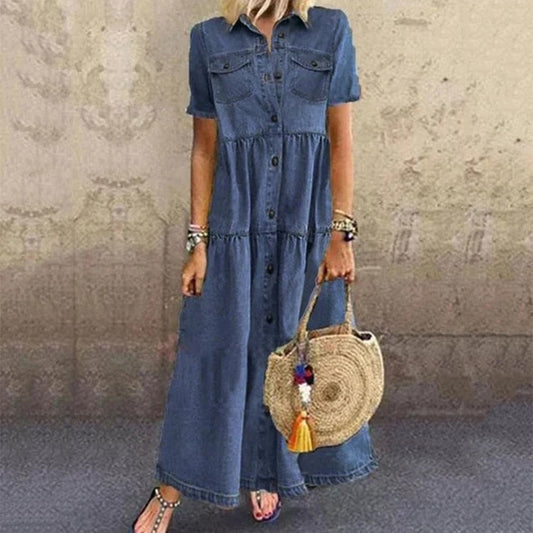 Schickes Maxi-Kleid aus Denim - Sissy