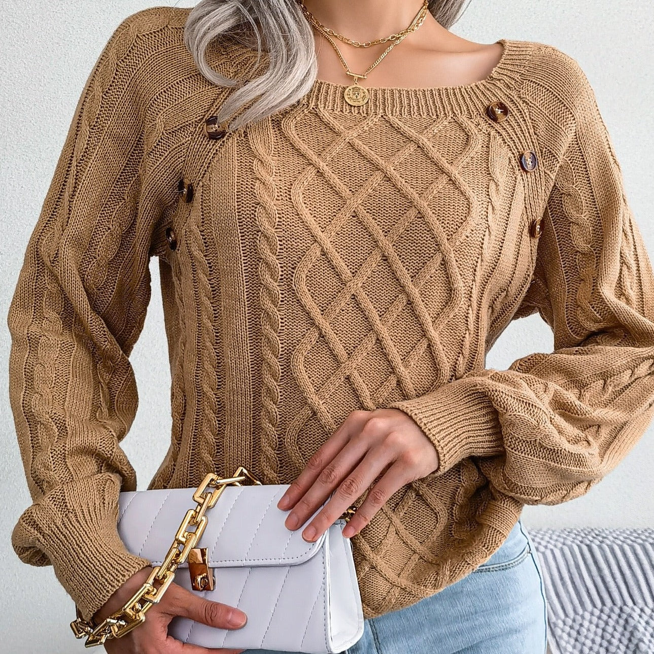 Stilvoller Strickpullover für Frauen - Adelinda