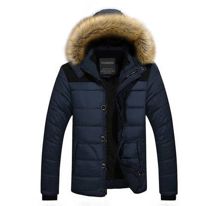 Winter-Pelzkragen-Parka mit Kapuze für Männer - Elmeric