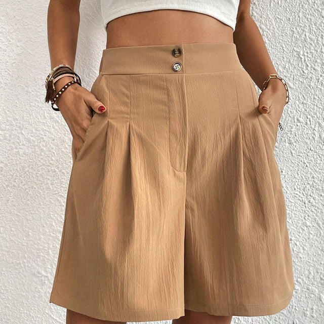 Stylische Doppelknopf-Shorts für Damen - Orla