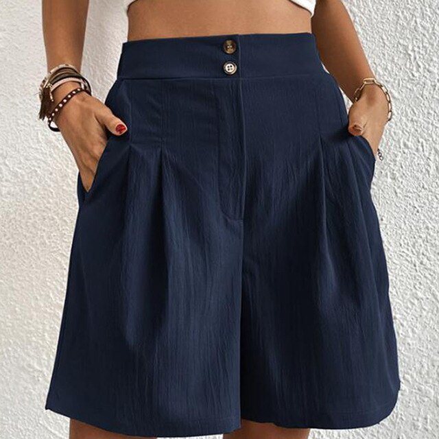 Stylische Doppelknopf-Shorts für Damen - Orla