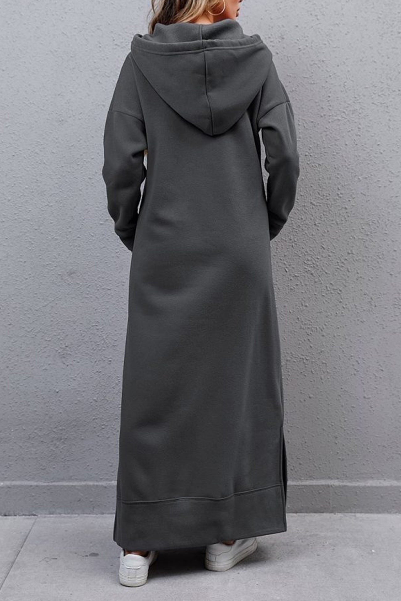 Hoodie-Kleid mit geschlitztem Saum - Caitlyn