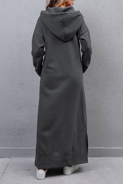 Hoodie-Kleid mit geschlitztem Saum - Caitlyn