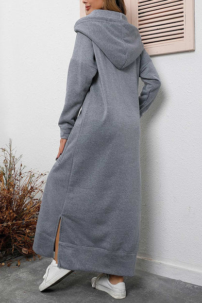 Hoodie-Kleid mit geschlitztem Saum - Caitlyn