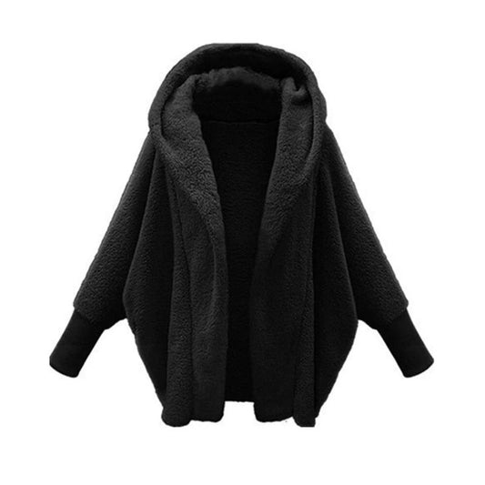 Bequeme Fleece-Strickjacke für Frauen, ideal für Herbst- und Wintertage, mit weichem Fleece und Kapuze für zusätzlichen Komfort.