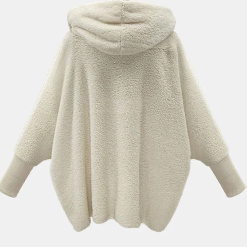 Bequeme Fleece-Strickjacke für Frauen, ideal für Herbst- und Wintertage, mit weichem Fleece und Kapuze für zusätzlichen Komfort.