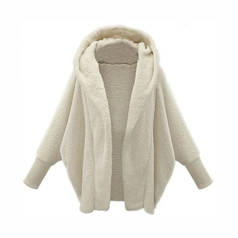 Bequeme Fleece-Strickjacke für Frauen, ideal für Herbst- und Wintertage, mit weichem Fleece und Kapuze für zusätzlichen Komfort.