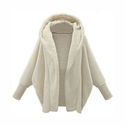 Bequeme Fleece-Strickjacke für Frauen, ideal für Herbst- und Wintertage, mit weichem Fleece und Kapuze für zusätzlichen Komfort.