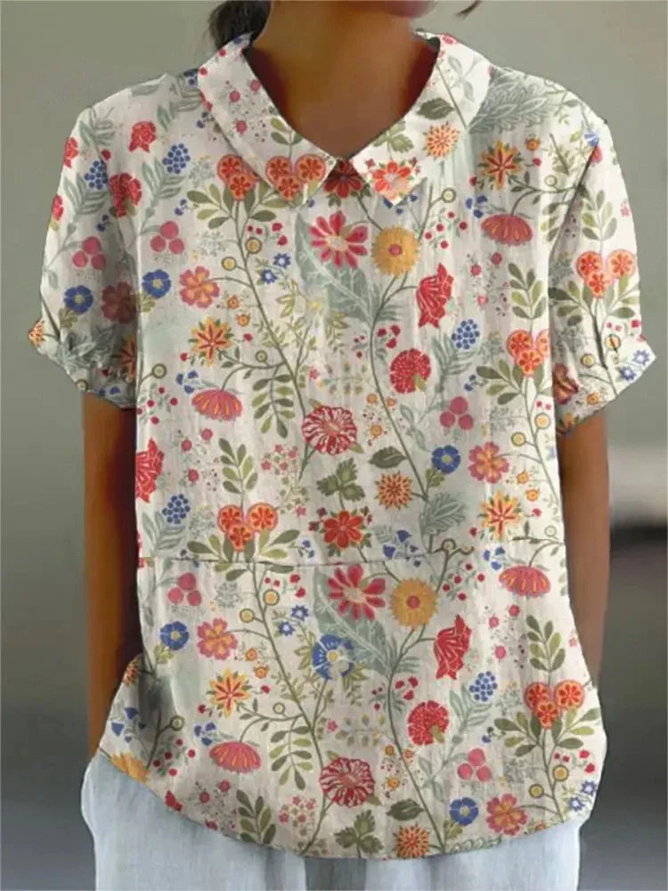 Elegante Bluse mit Blumen - Ellia