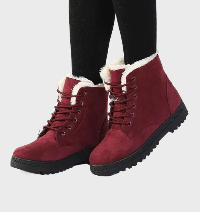 Dicke und warme wasserdichte Winterstiefel für Frauen ideal für kalte Herbst- oder Wintertage.

