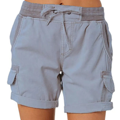 Bequeme lässige Shorts mit hoher Taille - Gem