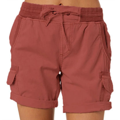 Bequeme lässige Shorts mit hoher Taille - Gem