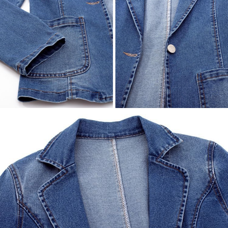 Klassische Denim-Blazer-Jacke für Frauen - Hedy