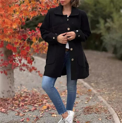 Elegante Jacke für Frauen, ideal für Herbst und Winter, klassisches Design mit praktischen Taschen und hochwertiger Verarbeitung