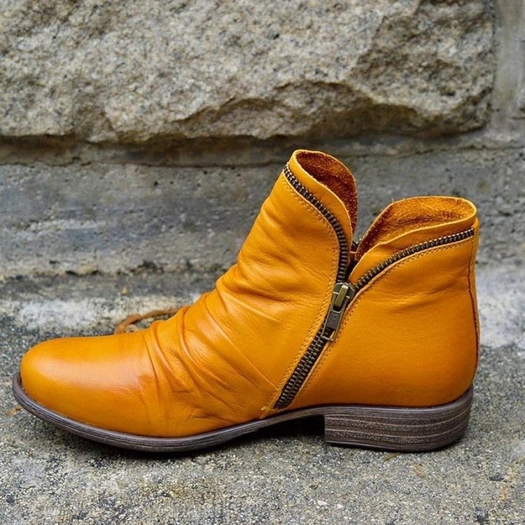 Elegante Lederstiefel für Frauen, ideal für Herbst- und Wintertage, mit hochwertigem Leder und stilvollem Design.