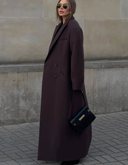 Eleganter Trenchcoat für Frauen ideal für Herbst und Winter, klassisches Design mit doppelt geknöpfter Front