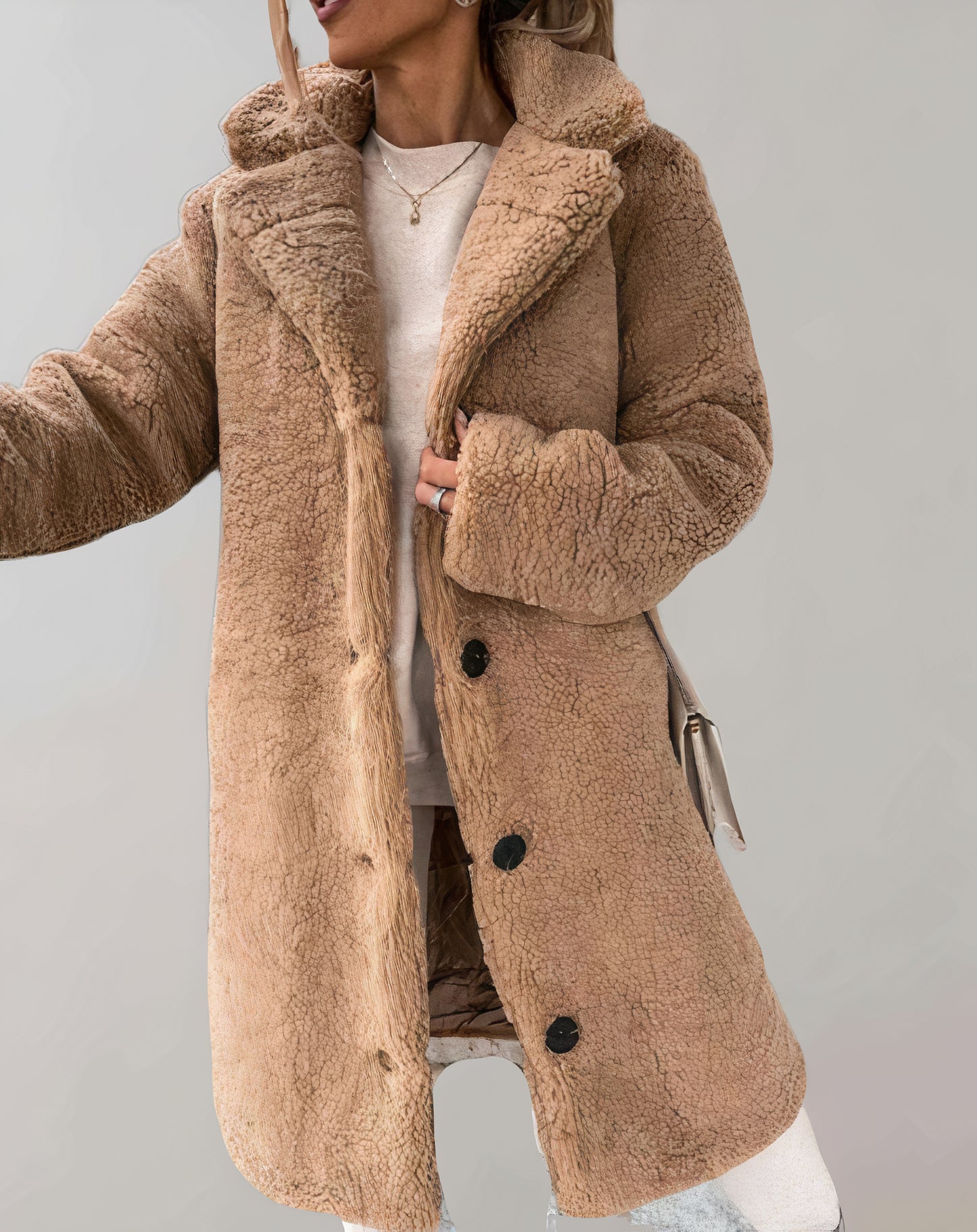 Gemütliche und bequeme dicke Jacke für Frauen, ideal für Herbst- und Wintertage