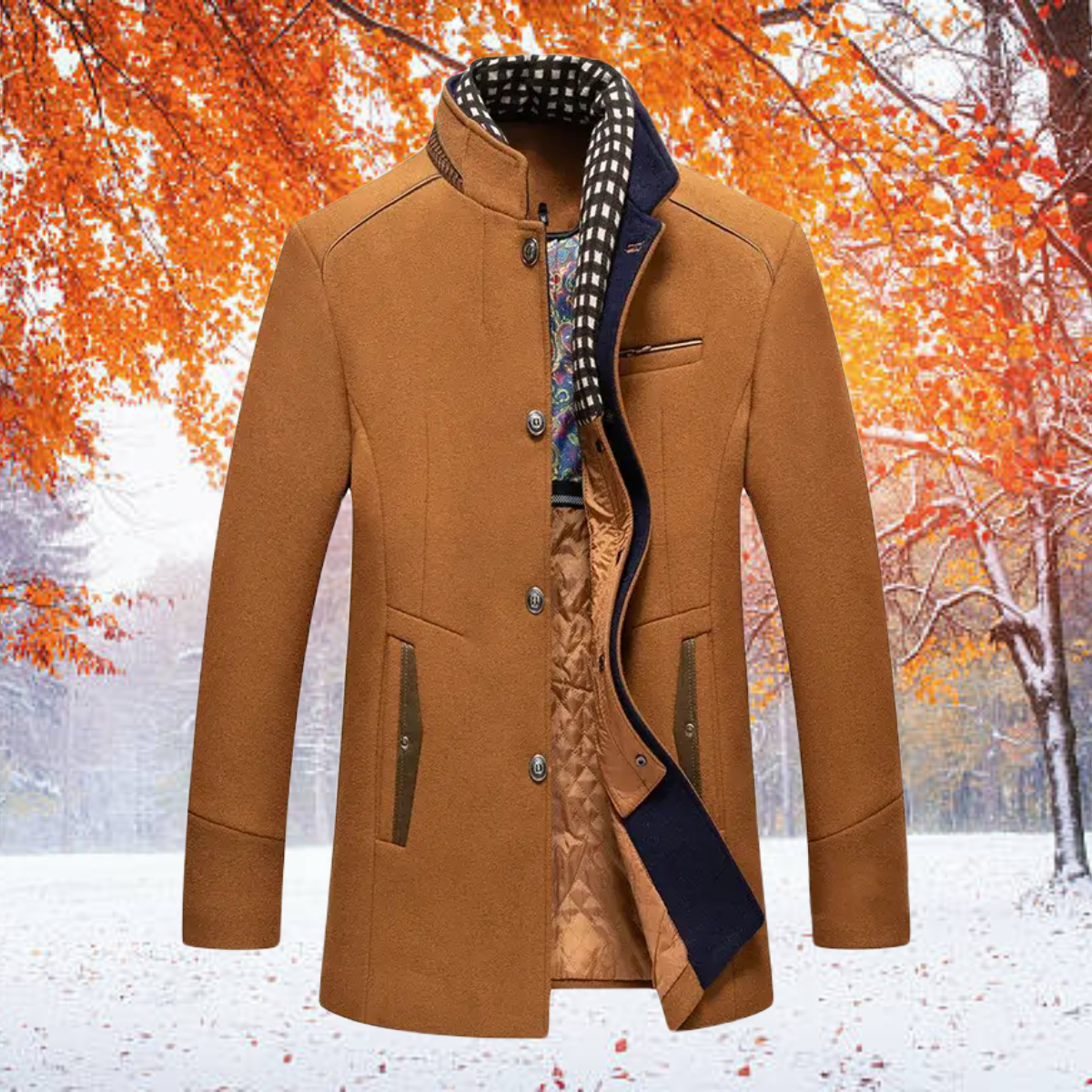 Lässige Winterjacke für Männer mit Isolierung, ideal für Herbst- und Wintertage