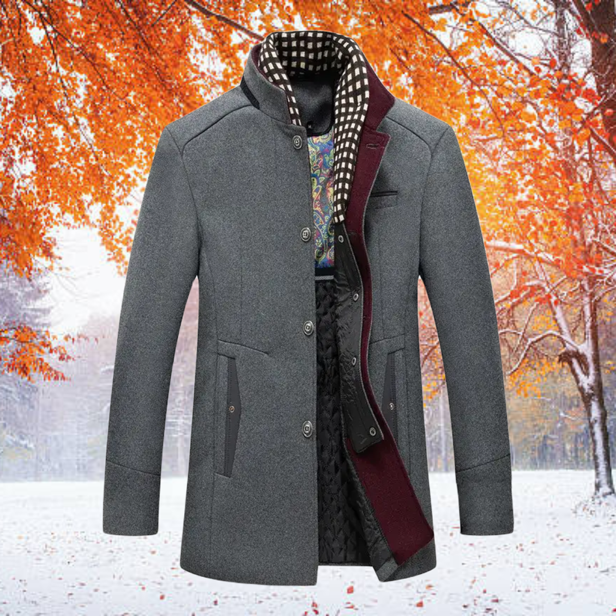 Lässige Winterjacke für Männer mit Isolierung, ideal für Herbst- und Wintertage