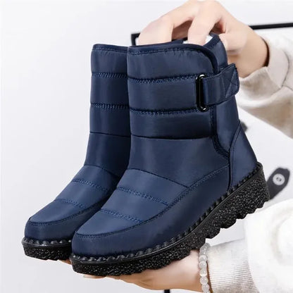 Orthopädische Winterstiefel für Frauen, ideal für kalte Herbst- und Wintertage, ergonomisches Design mit rutschfester Sohle und warmem Innenfutter.