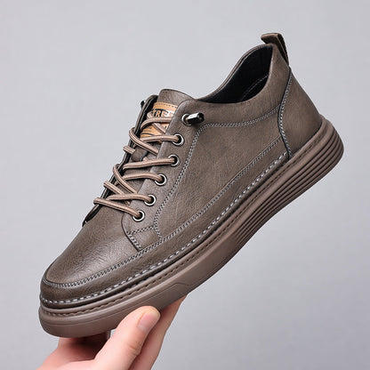 Schuhe aus echtem Leder für Männer, ideal für Herbst und Winter, hochwertiges Leder mit bequemer Sohle und rutschfester Außensohle.