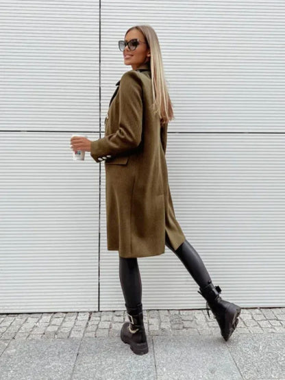 Slim Fit Trenchcoat für Frauen, ideal für kalte Herbst- und Wintertage, figurbetont und elegant