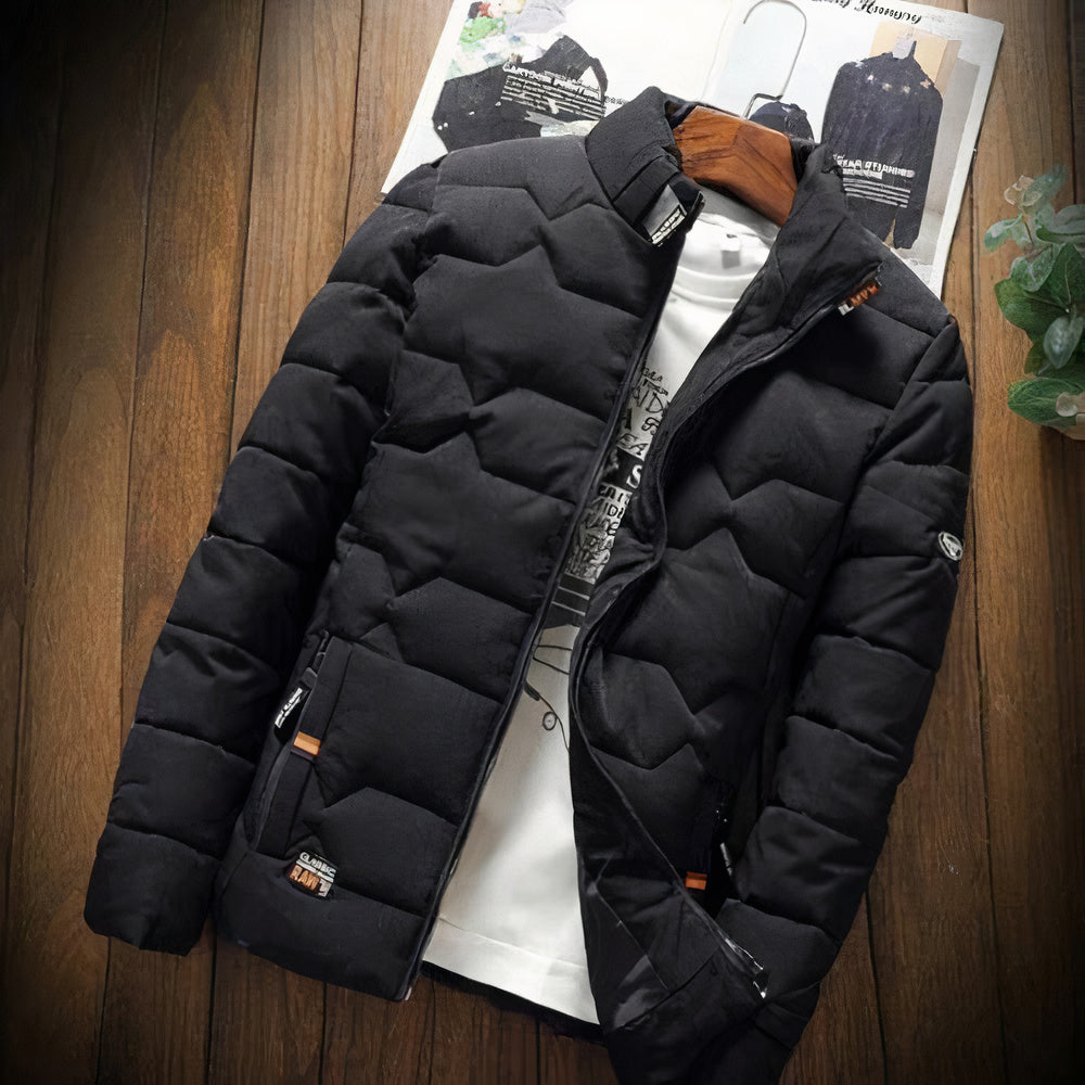 Stylische, warme und bequeme Herrenjacke mit Steppoptik, ideal für kalte Herbst- und Wintertage