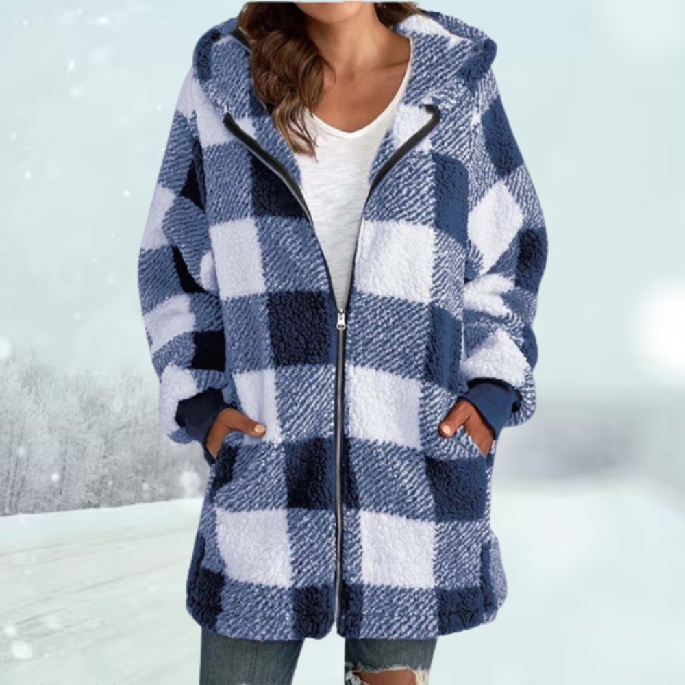 Warme Kapuzenjacke für Frauen, ideal für kühle Herbst- und Wintertage, mit weichem Material und praktischer Kapuze